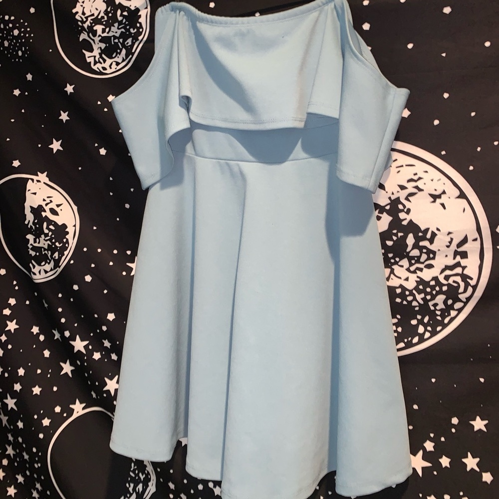 Beautiful baby blue mini maxi dress! New with no tags, It’s been work once! - Picture 2 of 3